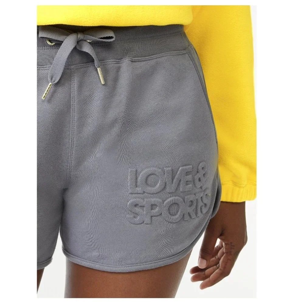 NWT Love & Sports Women's Embossed Logo Lounge Shorts